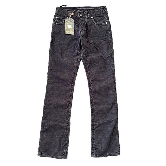 Stitch's Arizona Black Corduroy Button Fly Straight Leg Denim Jeans 28 NWT $219 - Picture 1 of 9